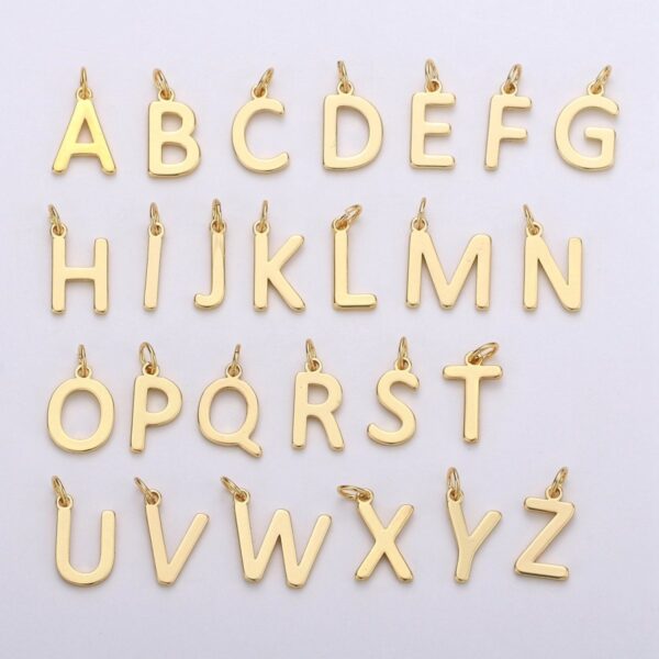 14k Gold Filled Personalized Initial Charm Initial Pendant, Letter Charm, Minimalist Alphabet Letter Charm, Monogram Charm Add On Charm A-113 to A-125
