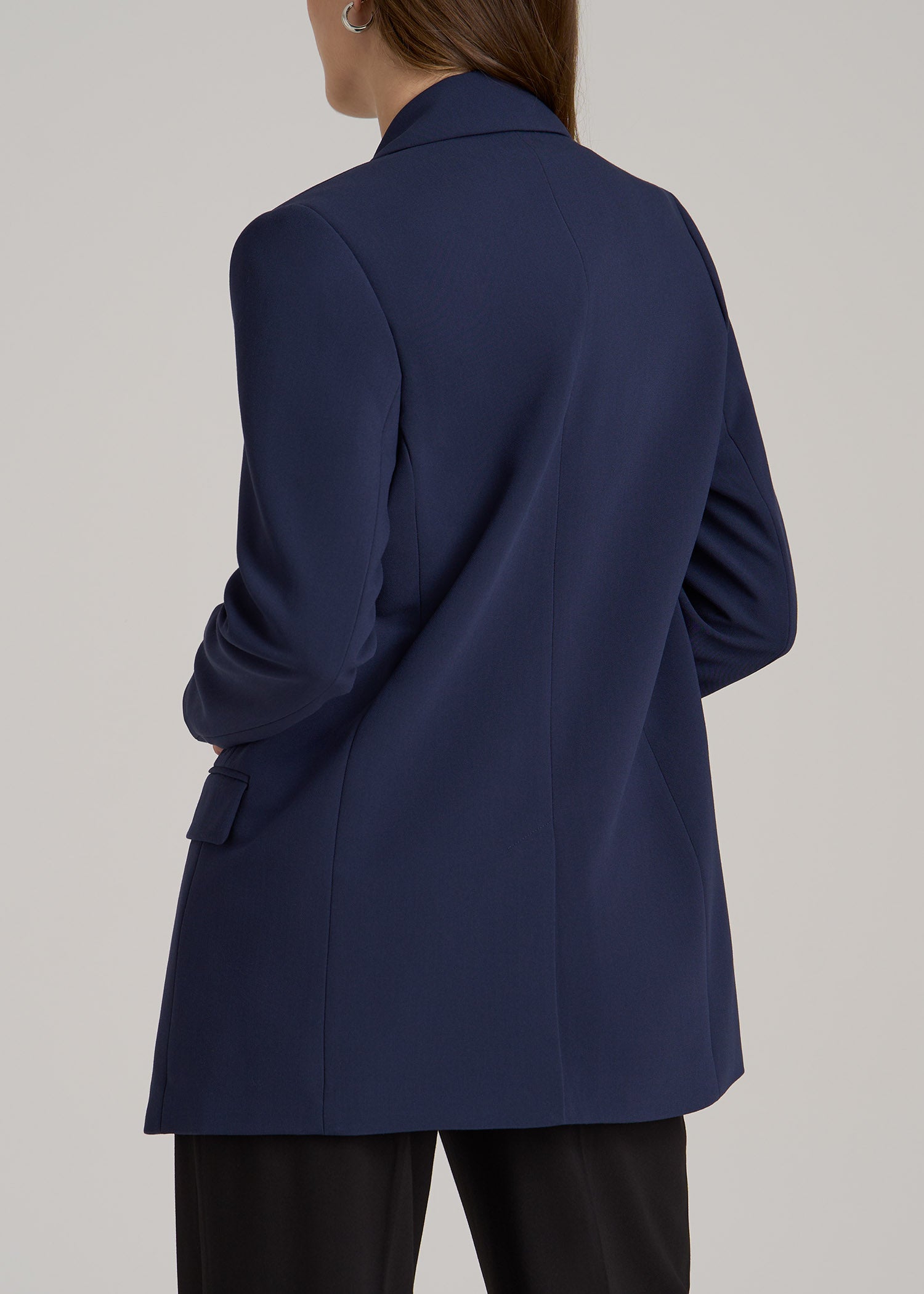 American-Tall-Women-Relaxed-Single-Button-Blazer-Navy-Back