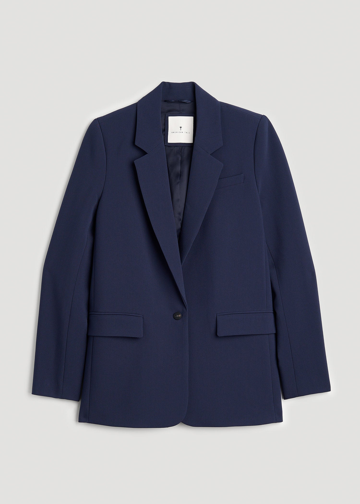 American-Tall-Women-Relaxed-Single-Button-Blazer-Navy-Off-Fig