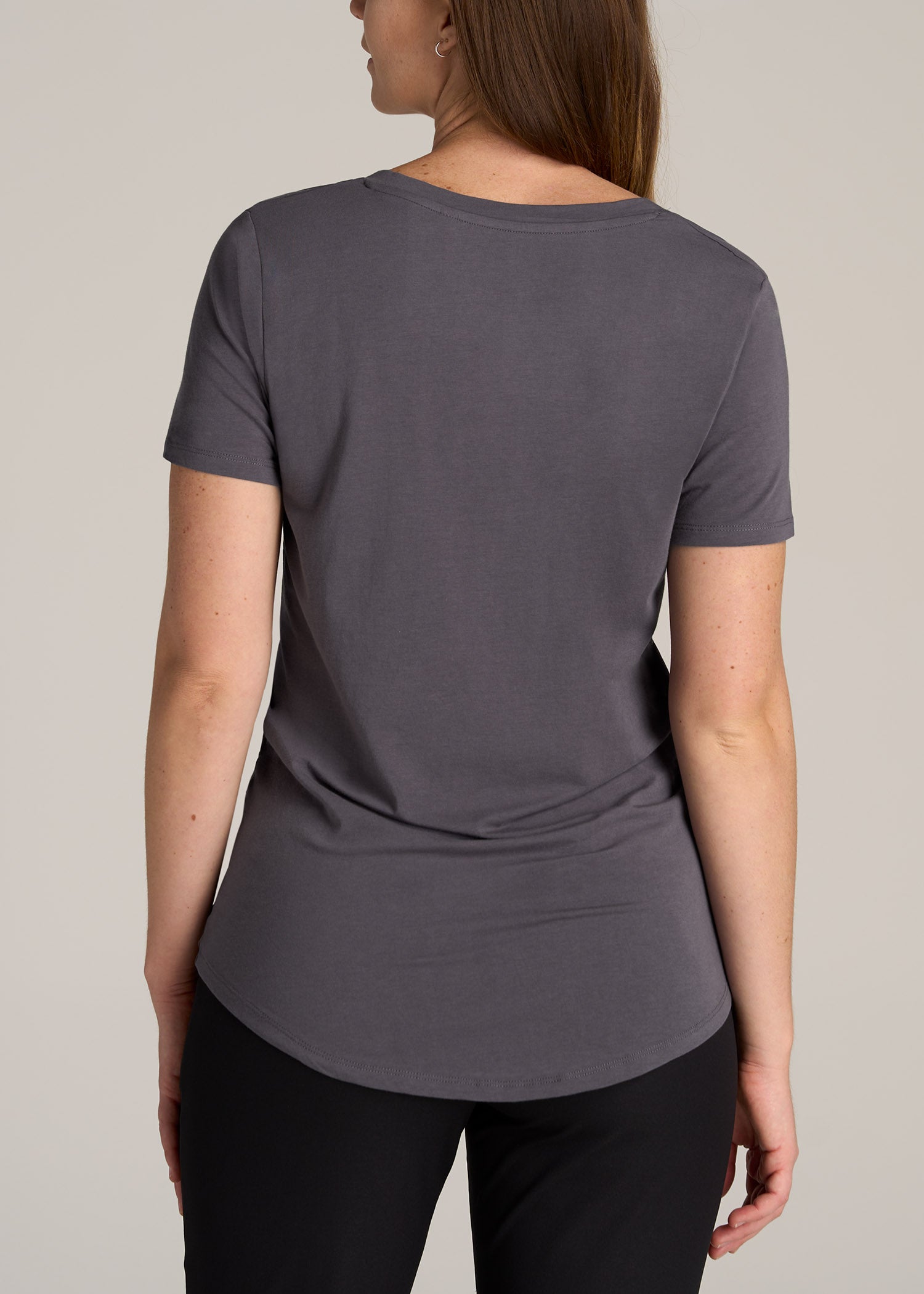 American-Tall-Women-Scoop-V-Neck-Tee-Dark-Charcoal-back