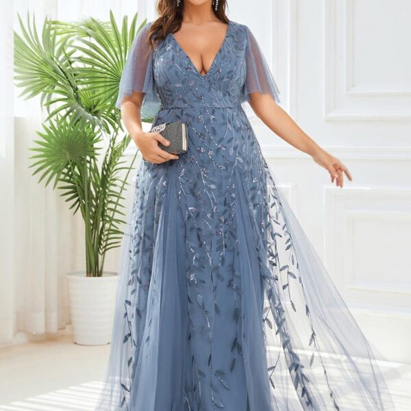 Plus Size Floor Length Formal Evening Gowns for Weddings