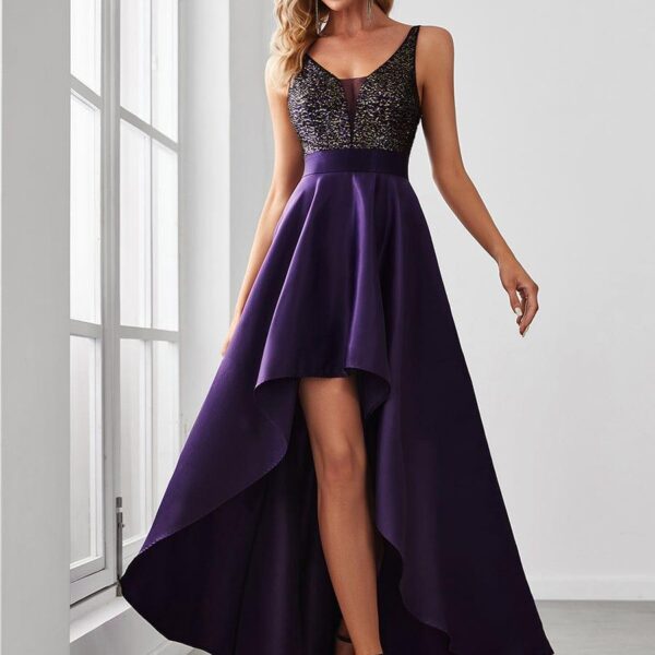 Sparkly Bodice High Low Prom Dresses for Women