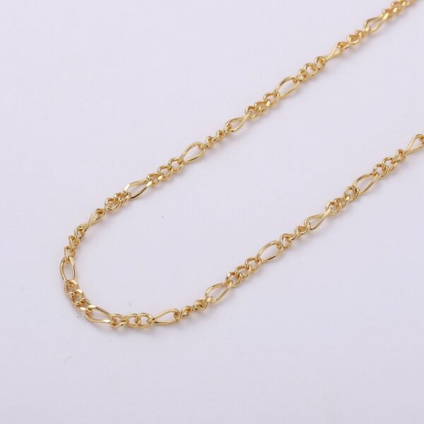 Dainty 1 yard 2mm 16K Gold Filled Figure Eight FIGARO Chain, Gold Figure Eight Chain, Figure 8 Chain Necklace for Jewelry Making Supply | ROLL-156